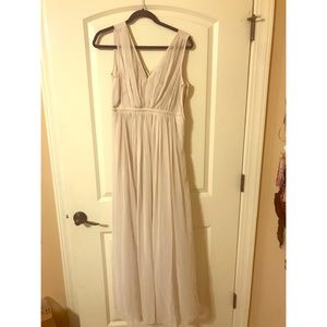 Long formal gown cream colored